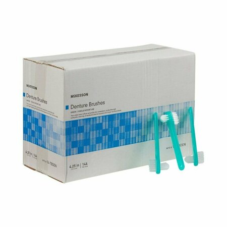 MCKESSON Denture Brush, 2-Sided Bristle, Green 16-TBDEN